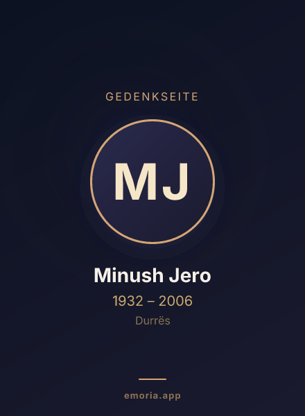 Gedenkportrait von Minush Jero