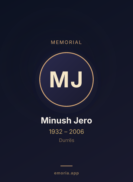Memorial portrait of Minush Jero