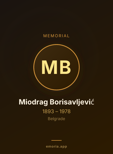 Memorial portrait of Miodrag Borisavljević
