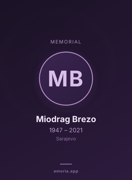 Memorial portrait of Miodrag Brezo