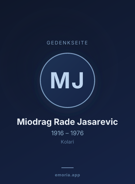 Gedenkportrait von Miodrag Rade Jasarevic