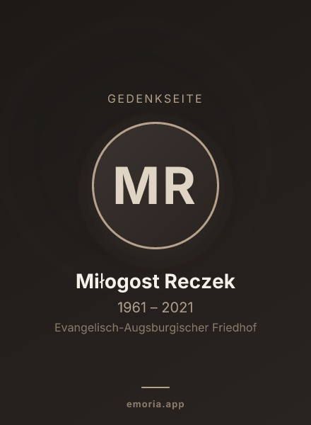 Gedenkportrait von Miłogost Reczek