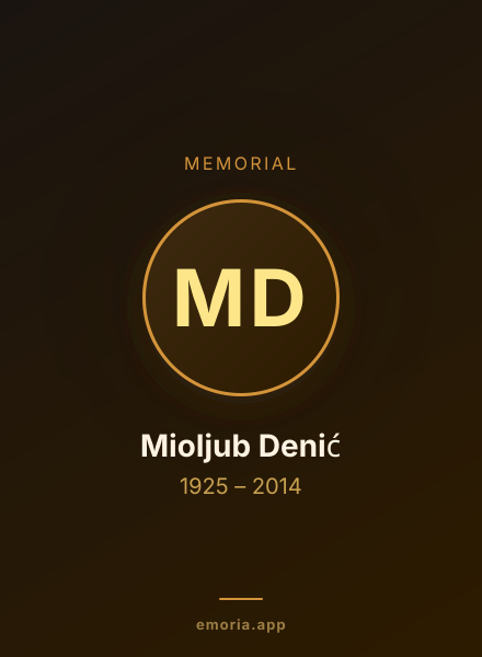 Memorial portrait of Mioljub Denić