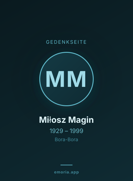Gedenkportrait von Miłosz Magin