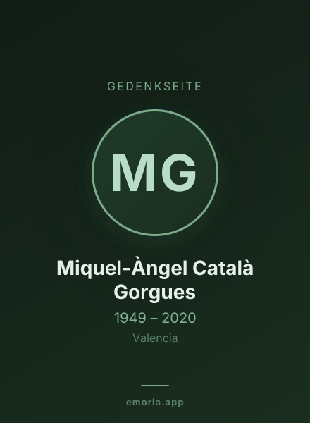 Gedenkportrait von Miquel-Àngel Català Gorgues