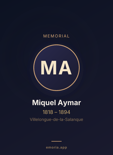 Memorial portrait of Miquel Aymar