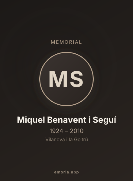 Memorial portrait of Miquel Benavent i Seguí
