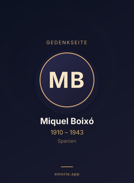 Gedenkportrait von Miquel Boixó
