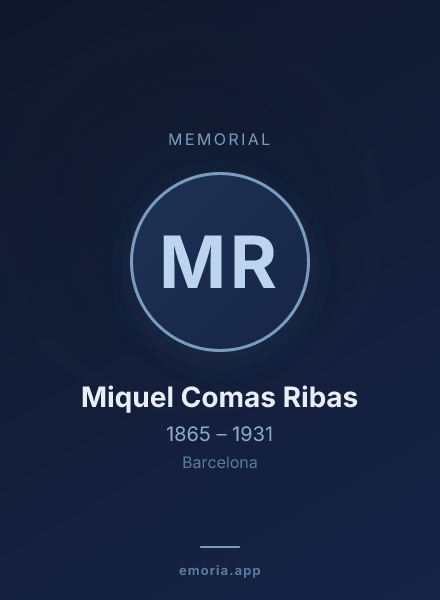 Memorial portrait of Miquel Comas Ribas