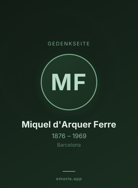 Gedenkportrait von Miquel d'Arquer Ferre