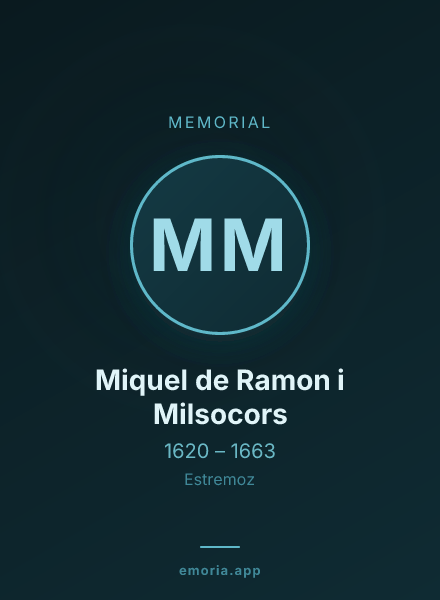 Memorial portrait of Miquel de Ramon i Milsocors