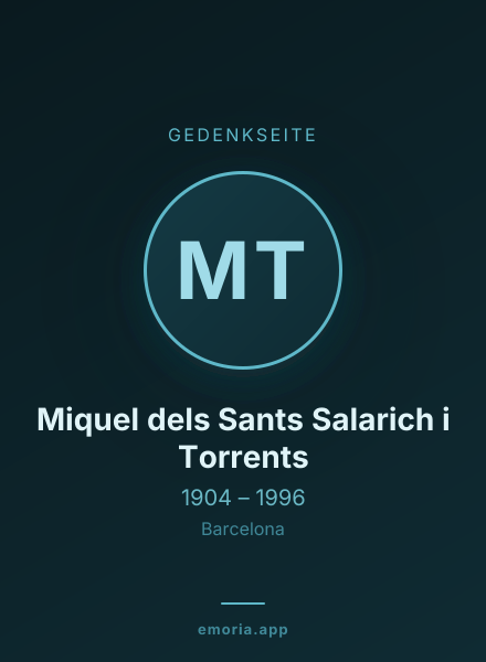Gedenkportrait von Miquel dels Sants Salarich i Torrents