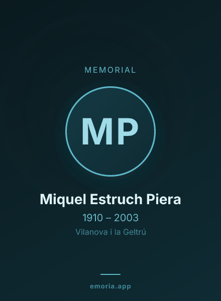 Memorial portrait of Miquel Estruch Piera