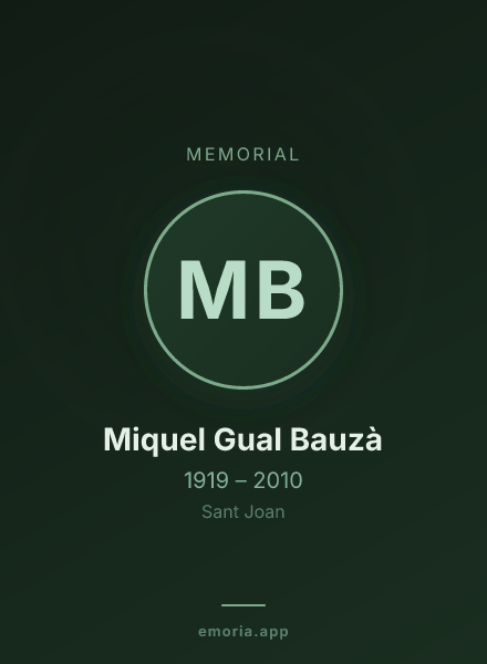 Memorial portrait of Miquel Gual Bauzà