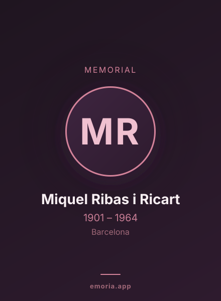 Memorial portrait of Miquel Ribas i Ricart