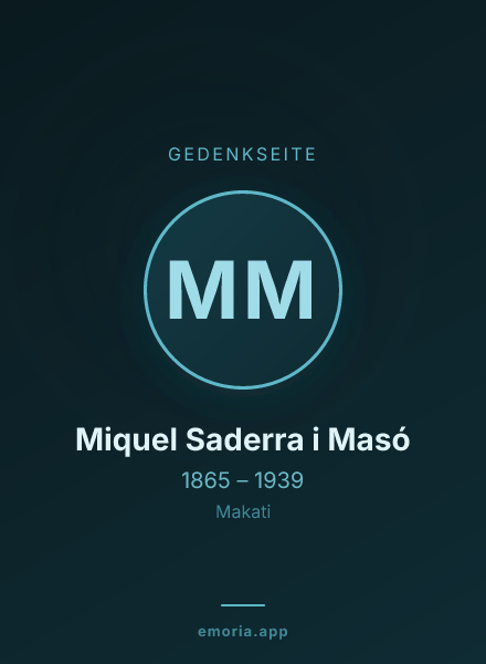 Gedenkportrait von Miquel Saderra i Masó