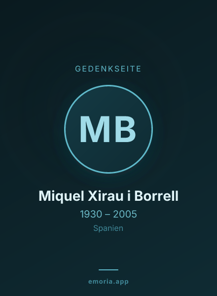 Gedenkportrait von Miquel Xirau i Borrell