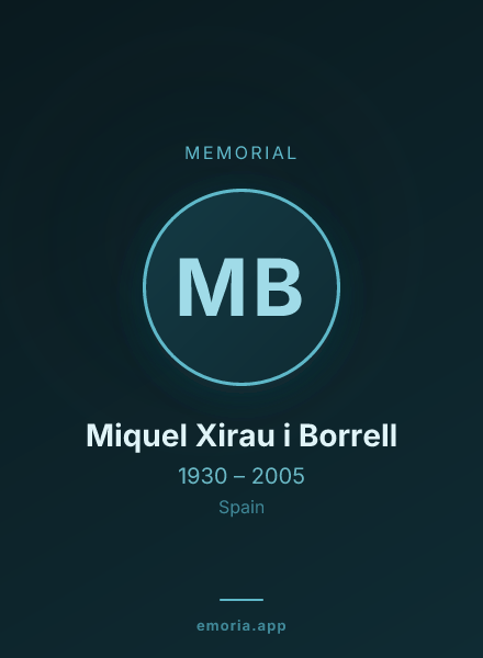Memorial portrait of Miquel Xirau i Borrell