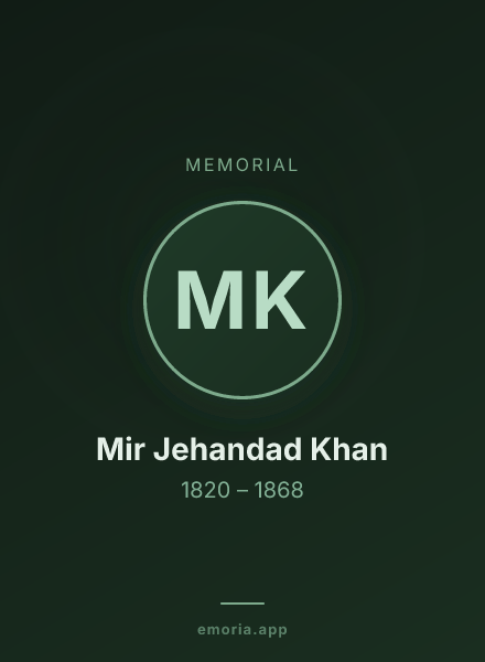 Memorial portrait of Mir Jehandad Khan