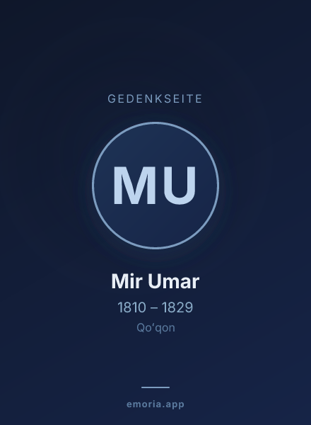 Gedenkportrait von Mir Umar