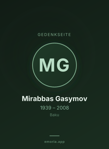 Gedenkportrait von Mirabbas Gasymov