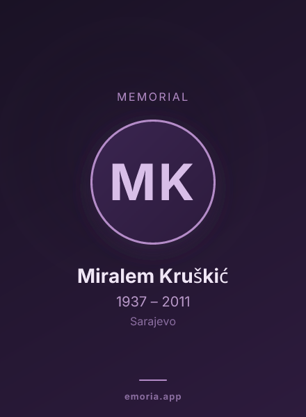 Memorial portrait of Miralem Kruškić