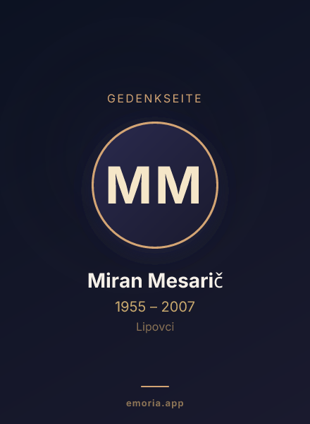 Gedenkportrait von Miran Mesarič