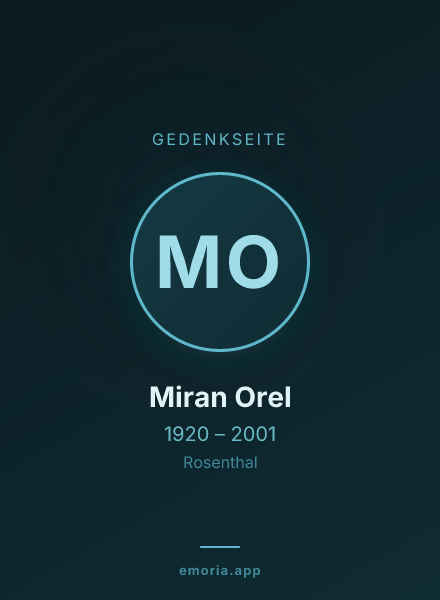 Gedenkportrait von Miran Orel