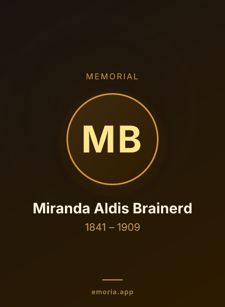 Memorial portrait of Miranda Aldis Brainerd