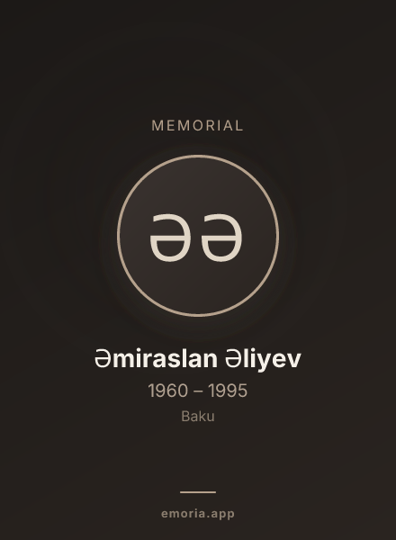 Memorial portrait of Əmiraslan Əliyev