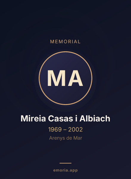 Memorial portrait of Mireia Casas i Albiach