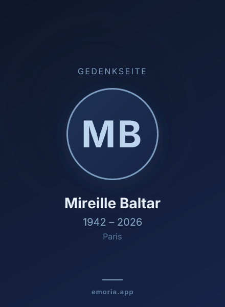 Gedenkportrait von Mireille Baltar