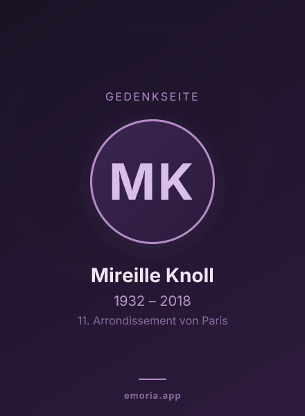 Gedenkportrait von Mireille Knoll