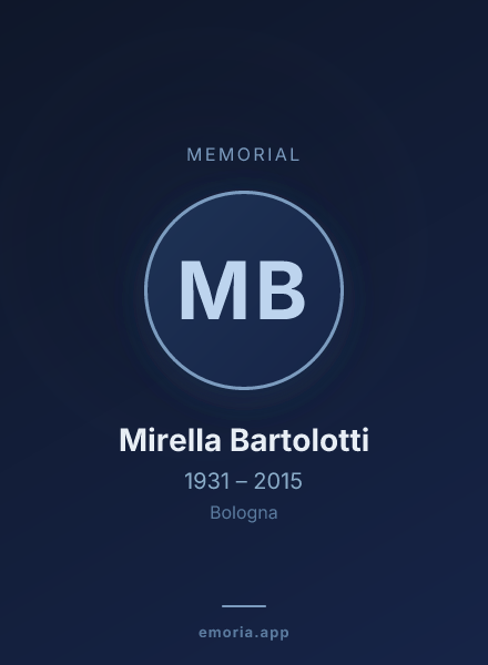Memorial portrait of Mirella Bartolotti