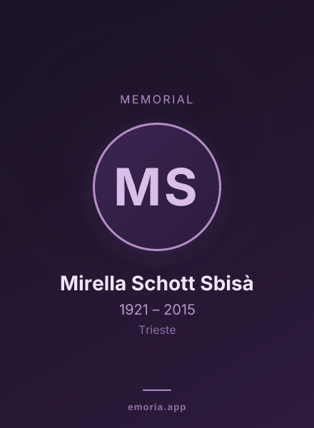 Memorial portrait of Mirella Schott Sbisà