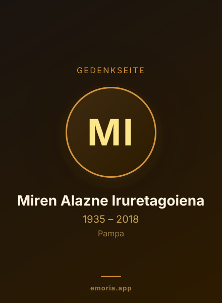 Gedenkportrait von Miren Alazne Iruretagoiena