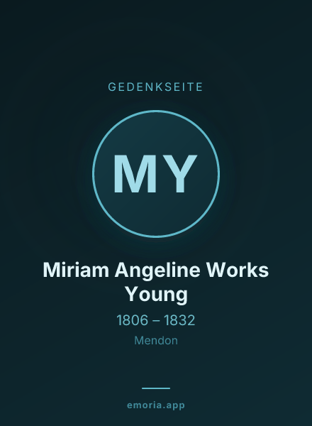 Gedenkportrait von Miriam Angeline Works Young