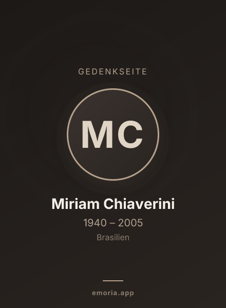 Gedenkportrait von Miriam Chiaverini