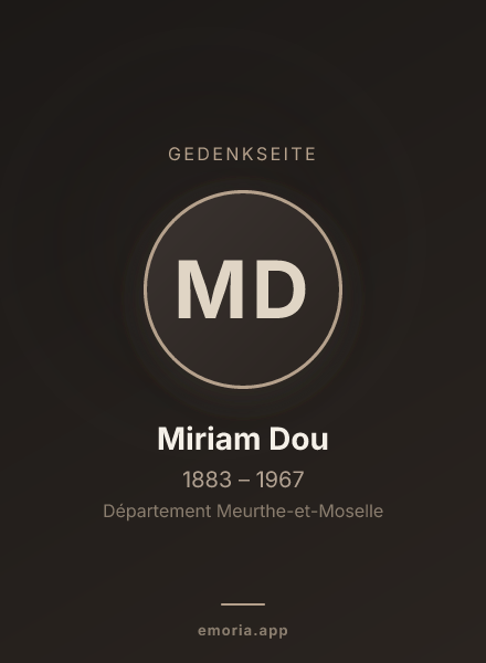 Gedenkportrait von Miriam Dou