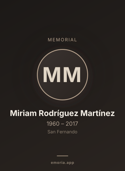 Memorial portrait of Miriam Rodríguez Martínez