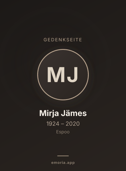 Gedenkportrait von Mirja Jämes
