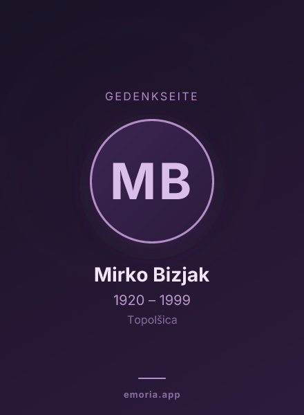 Gedenkportrait von Mirko Bizjak
