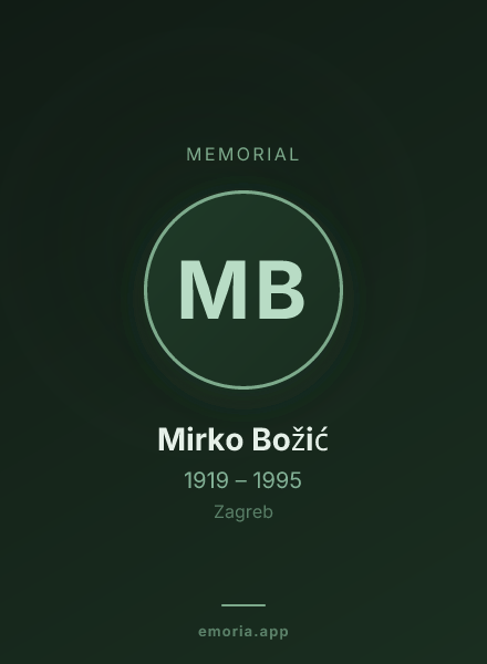 Memorial portrait of Mirko Božić