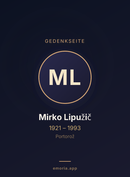 Gedenkportrait von Mirko Lipužič