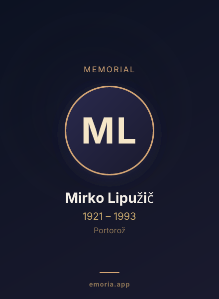 Memorial portrait of Mirko Lipužič