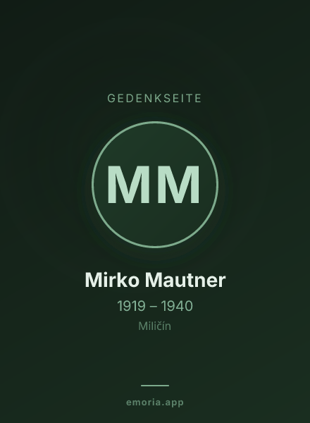 Gedenkportrait von Mirko Mautner