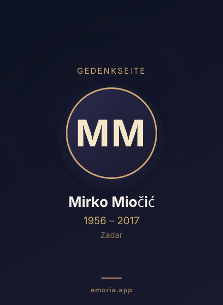 Gedenkportrait von Mirko Miočić