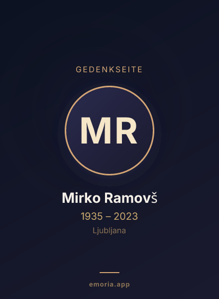 Gedenkportrait von Mirko Ramovš