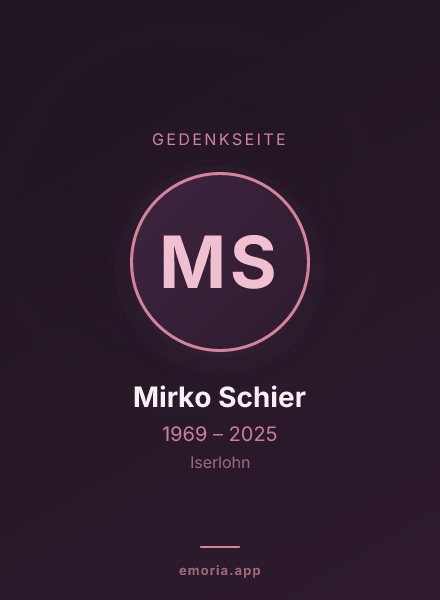 Gedenkportrait von Mirko Schier
