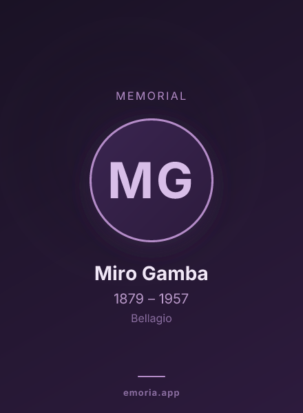Memorial portrait of Miro Gamba